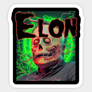 Elon Musk Dark Art Deathcore Aesthetic Sticker